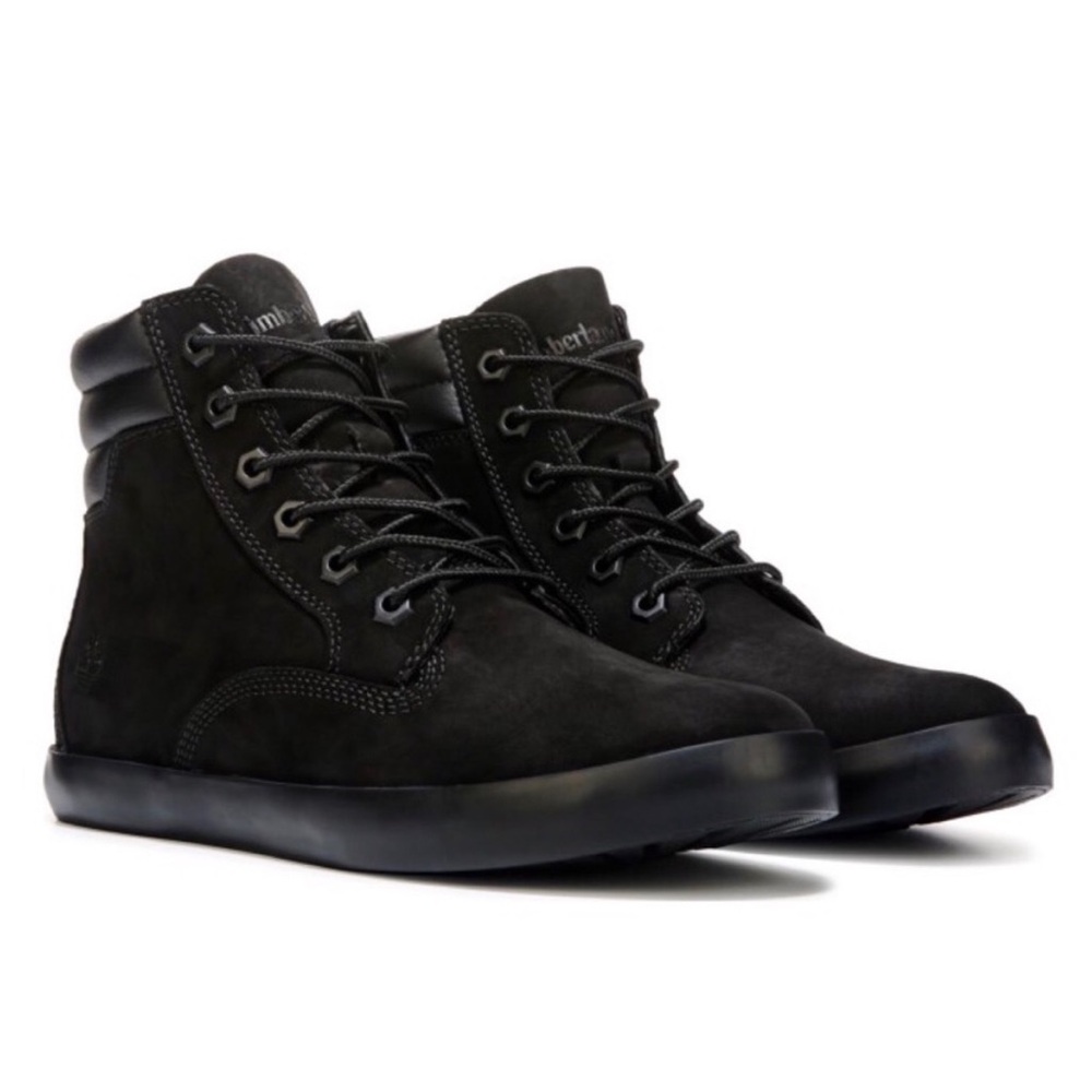 Timberland Black Nubuck Leather Dausette Sneaker Style Lace Up Ankle Boot 7.5‎